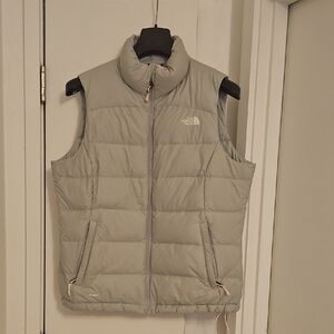 The North Face Light Gray Puffer Vest